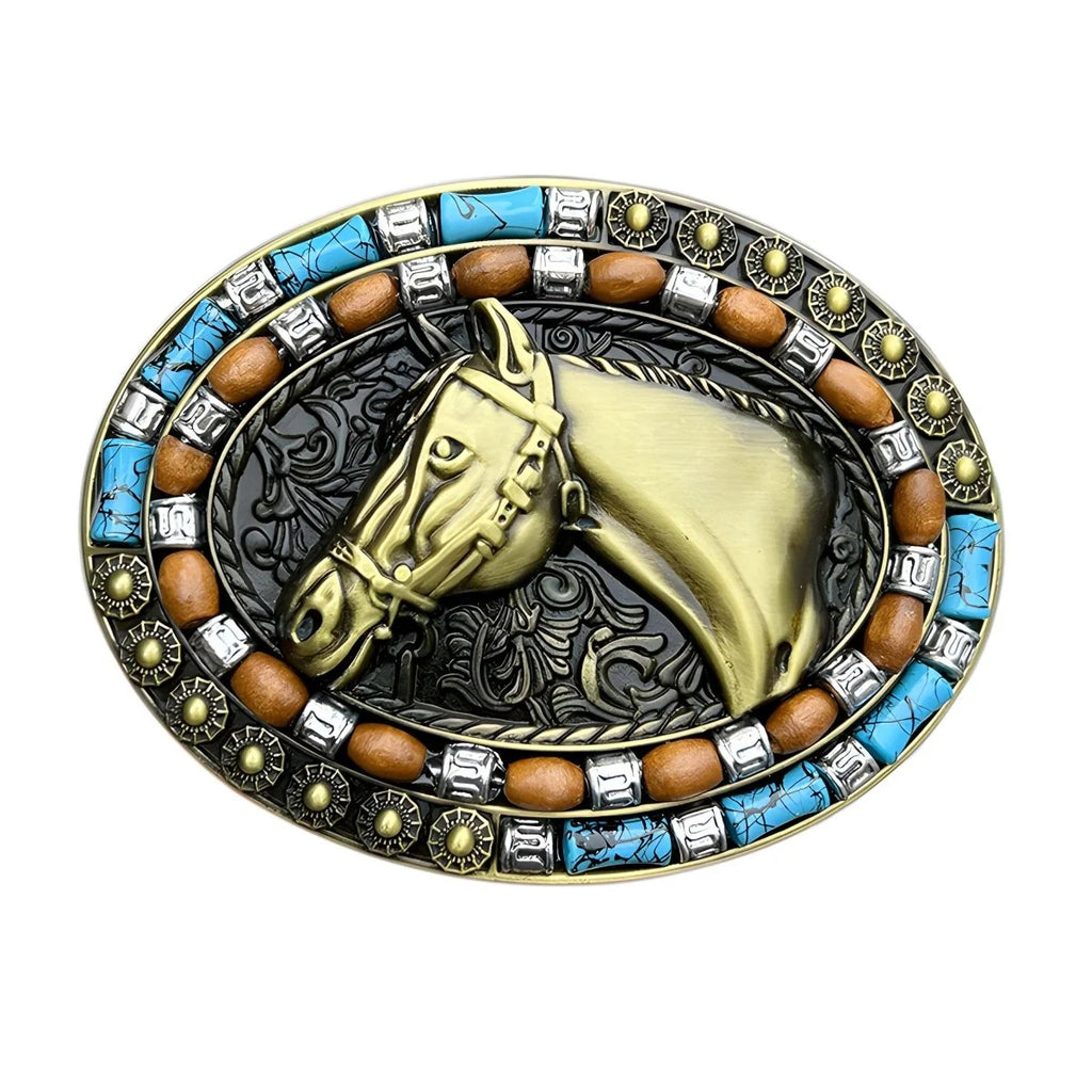 Boucle de Ceinture Anima Tête de Cheval Modèle Klaas - La Ceinturerie

