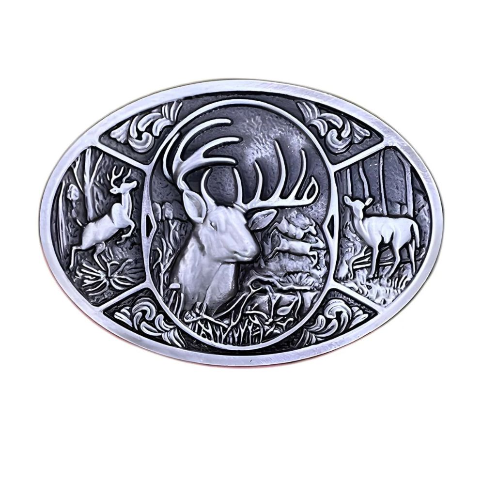 Boucle de Ceinture Animal Cerfs et Biche Modèle Heber | La Ceinturerie

