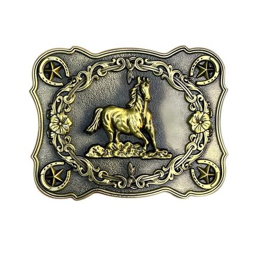 Boucle Ceinture Cheval Motifs Floraux Modèle Roscoe | La Ceinturerie


