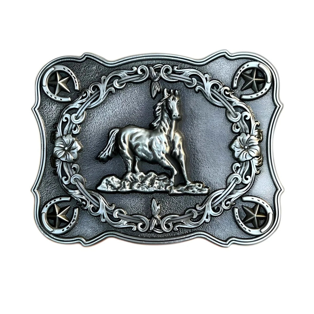 Boucle Ceinture Cheval Motifs Floraux Modèle Roscoe | La Ceinturerie

