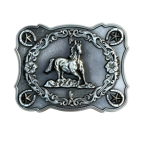 Boucle Ceinture Cheval Motifs Floraux Modèle Roscoe | La Ceinturerie

