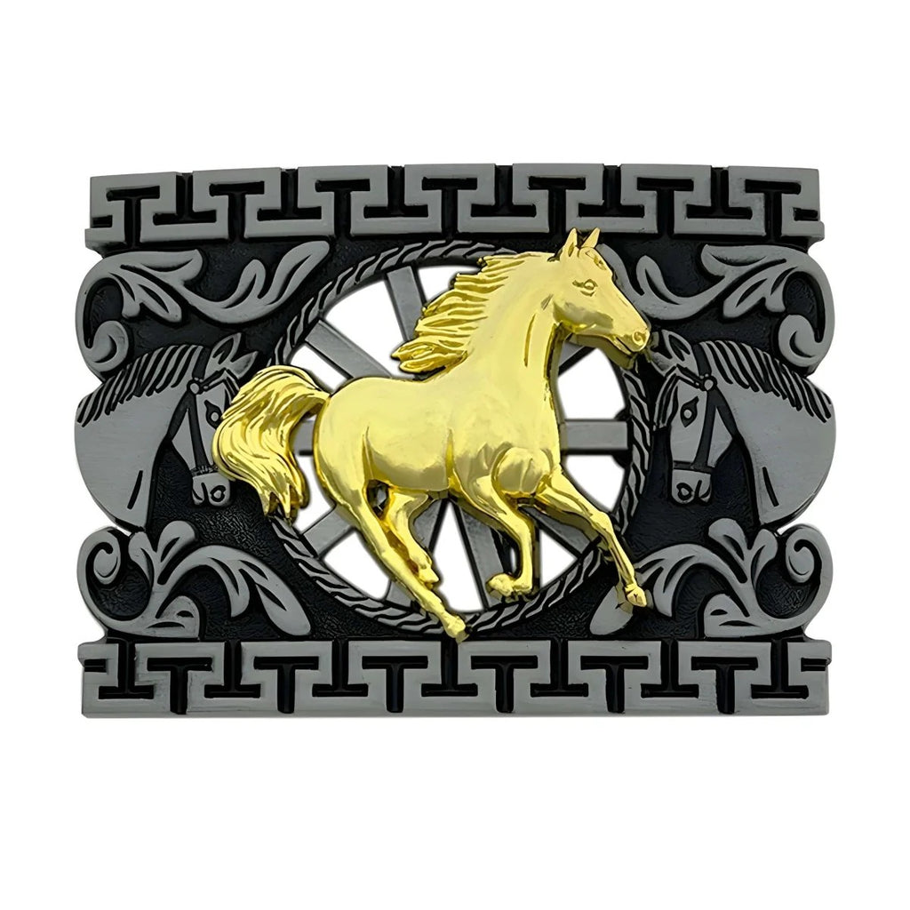 Boucle de Ceinture Animal Cheval Galopant Modèle Jim - La Ceinturerie
