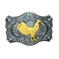 Boucle de Ceinture Animal Coq Doré Modèle Milton - La Ceinturerie

