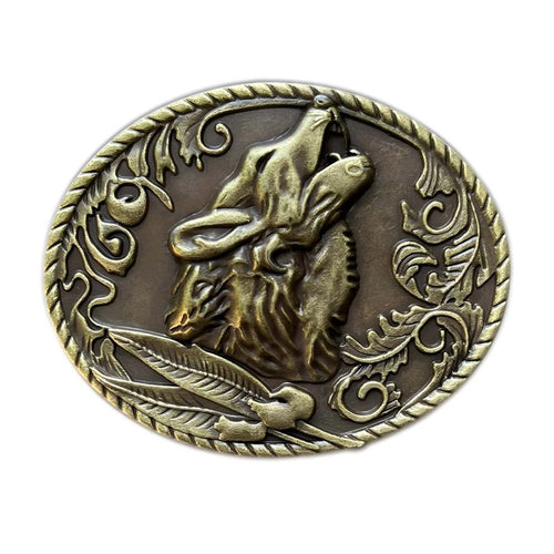 Boucle de Ceinture Animal Loup Hurlant Modèle Dustin - La Ceinturerie