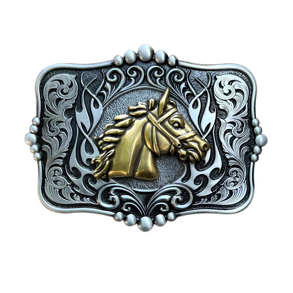 Boucle de Ceinture Animal Tête de Cheval Modèle Sam - La Ceinturerie
