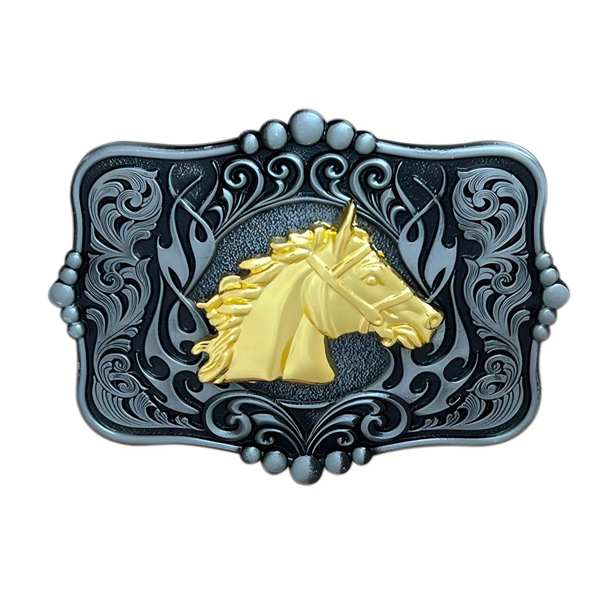 Boucle de Ceinture Animal Tête de Cheval Modèle Sam - La Ceinturerie
