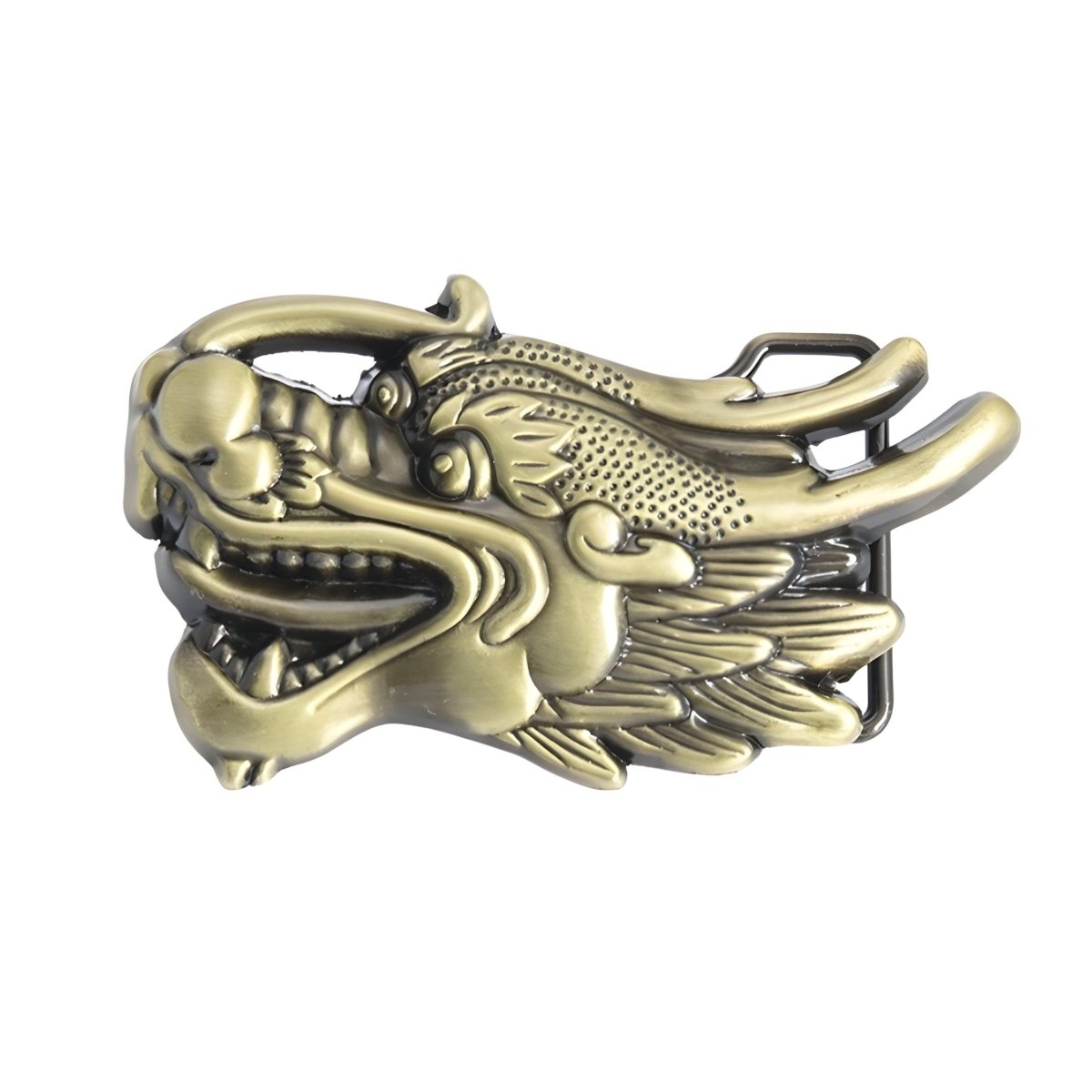 Boucle de Ceinture Animal Tête de Dragon Modèle Brown - La Ceinturerie

