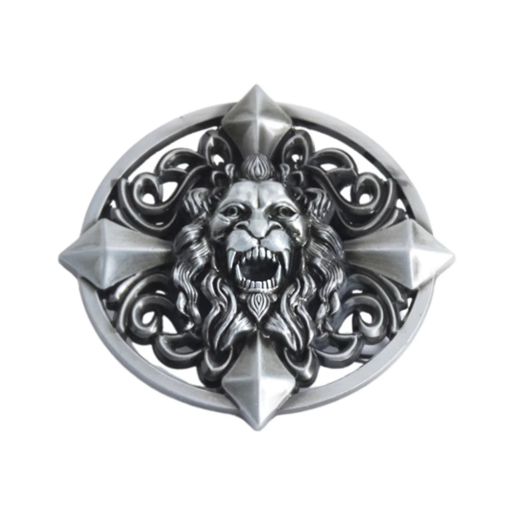 Boucle de Ceinture Animal Tête de Lion Modèle Lester - La Ceinturerie
