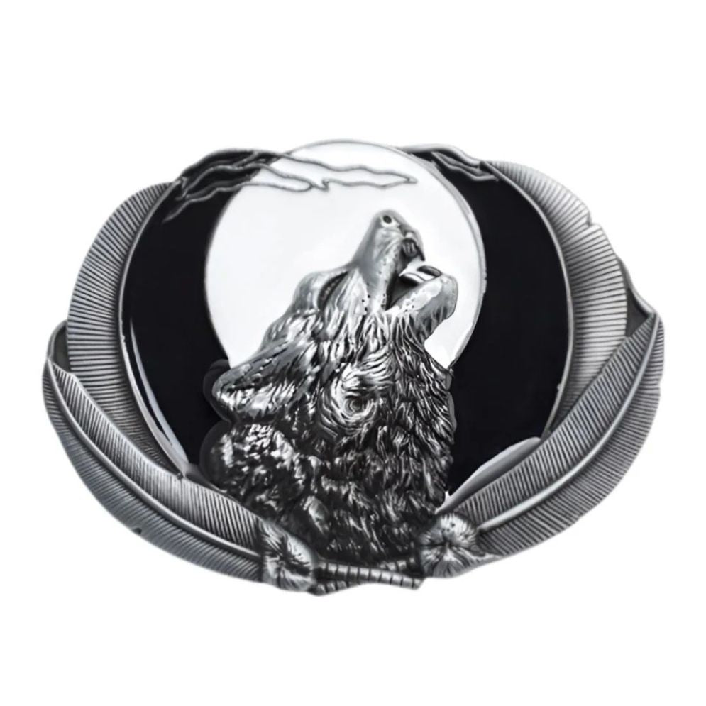 Boucle Ceinture Animal Tête Loup Hurlant Modèle Nico | La Ceinturerie

