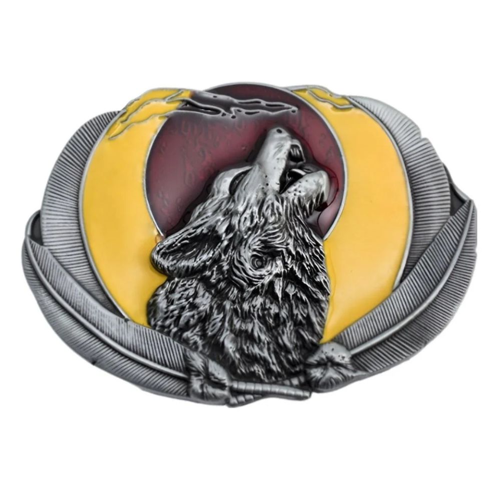 Boucle Ceinture Animal Tête Loup Hurlant Modèle Nico | La Ceinturerie

