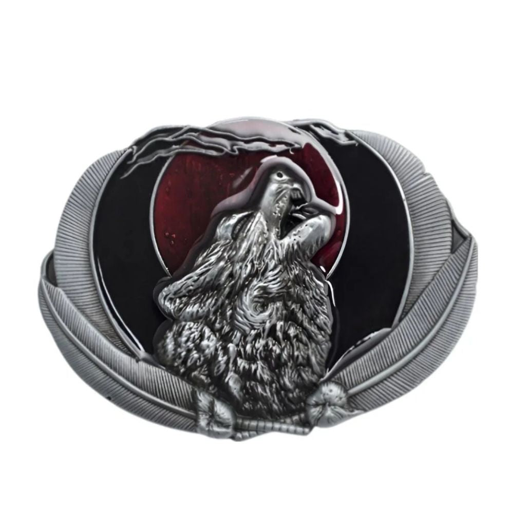 Boucle Ceinture Animal Tête Loup Hurlant Modèle Nico | La Ceinturerie

