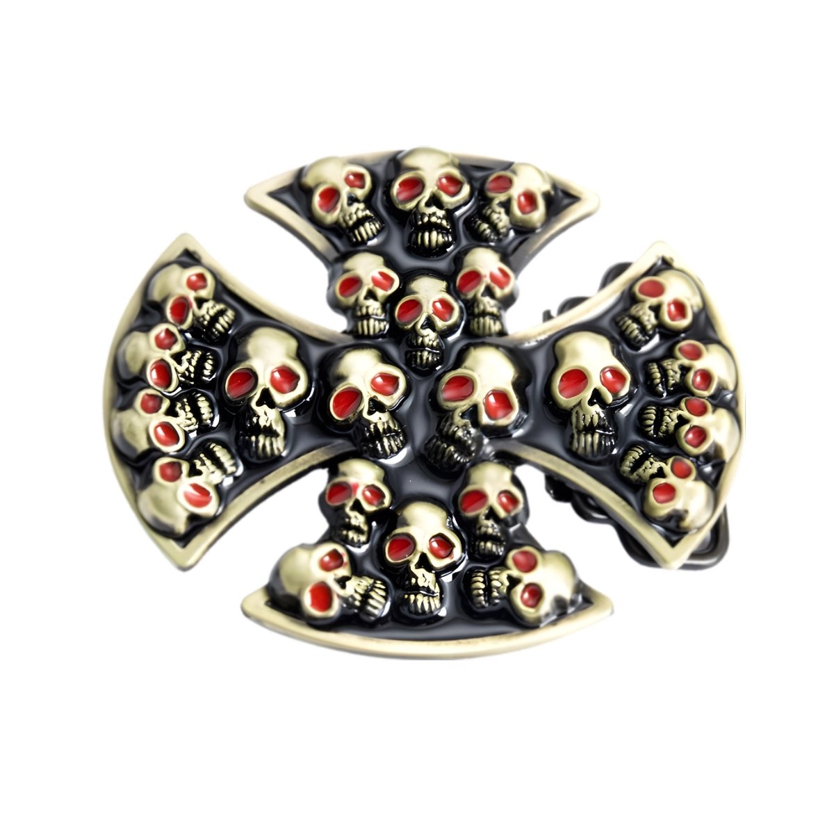 Boucle de Ceinture Multiples Têtes de Mort Modèle Hosh - La Ceinturerie
