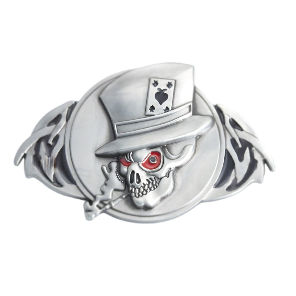 Boucle Ceinture Tête de Mort à Chapeau Modèle Takeo - La Ceinturerie