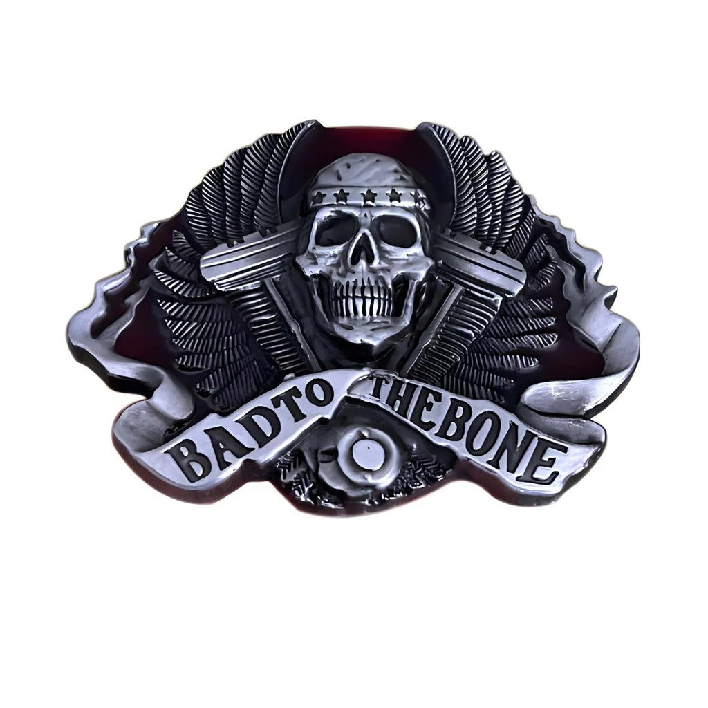 Boucle de Ceinture Tête de Mort "Bad to the bone" Modèle Otto - La Ceinturerie