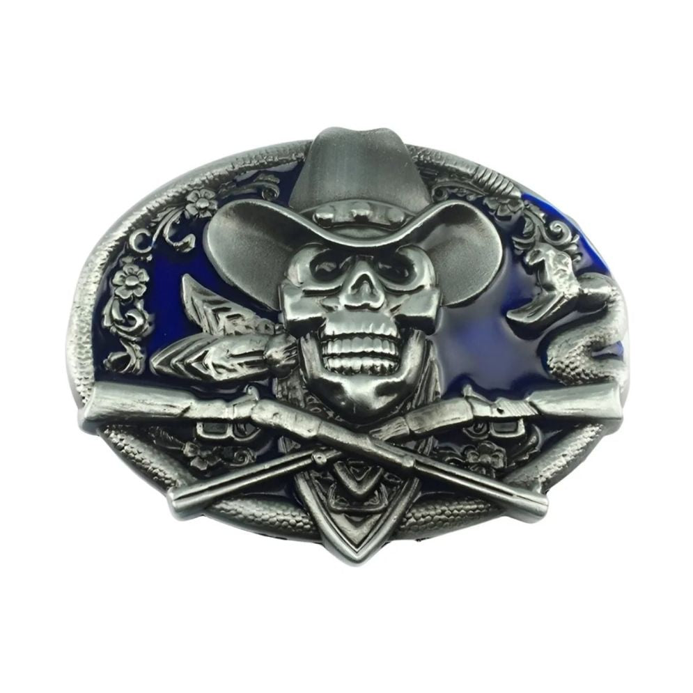 Boucle de Ceinture Tête de Mort Cowboy Modèle Artie | La Ceinturerie

