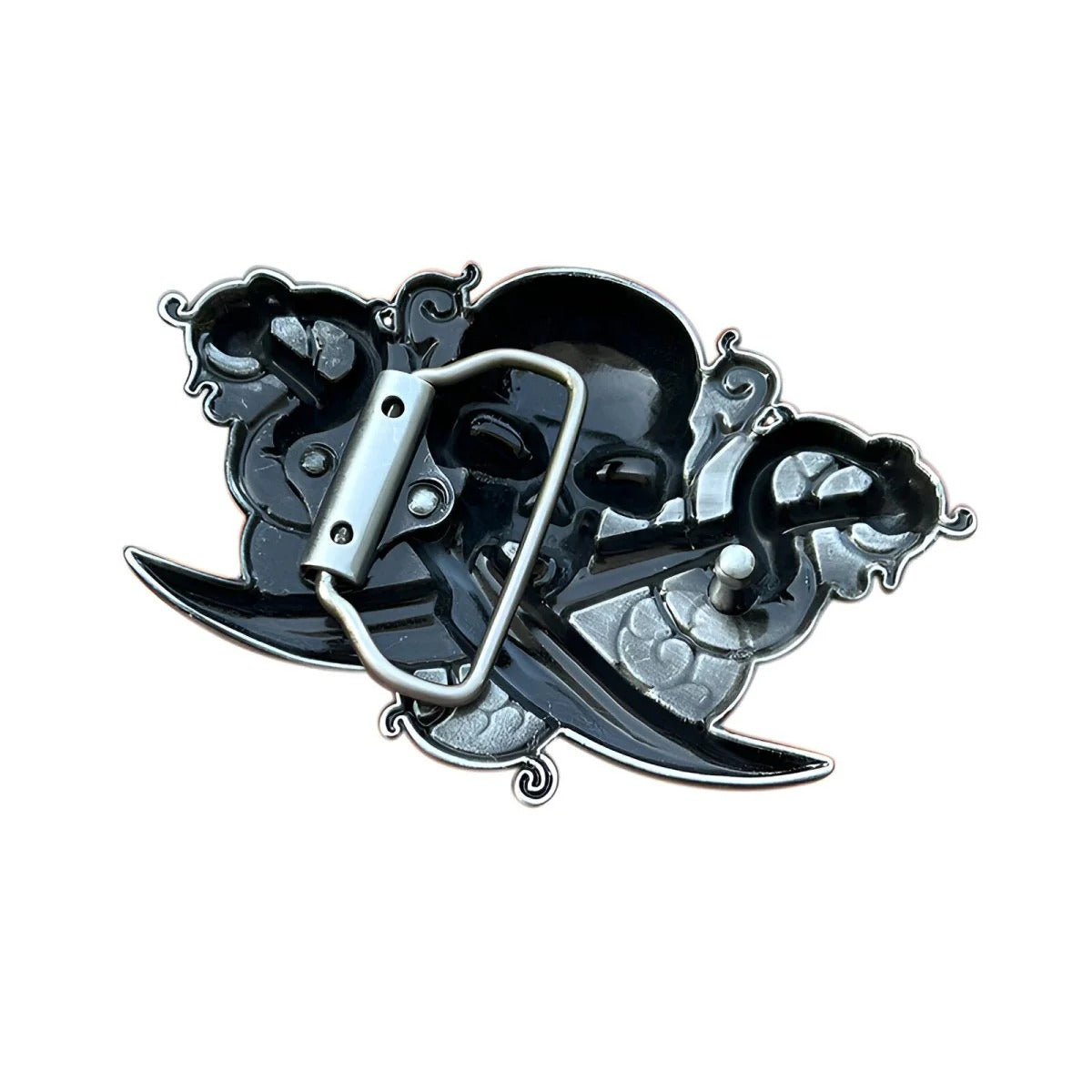 Boucle de Ceinture Tête de Mort Pirate Modèle Daniel - La Ceinturerie
