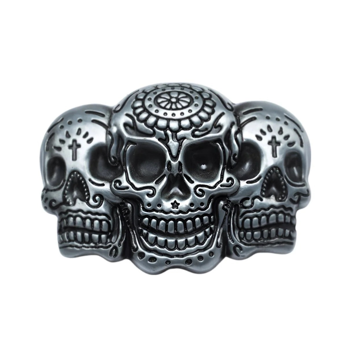 Boucle Ceinture Têtes de Mort Mexicaine Modèle Andro - La Ceinturerie

