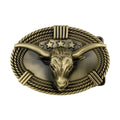 Boucle de Ceinture Western Tête de Taureau en Relief Modèle Maverick - La Ceinturerie