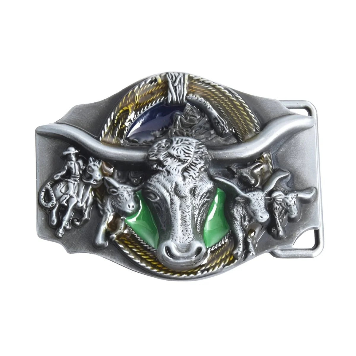 Boucle Ceinture Western Taureau Cowboy Modèle Bridger - La Ceinturerie