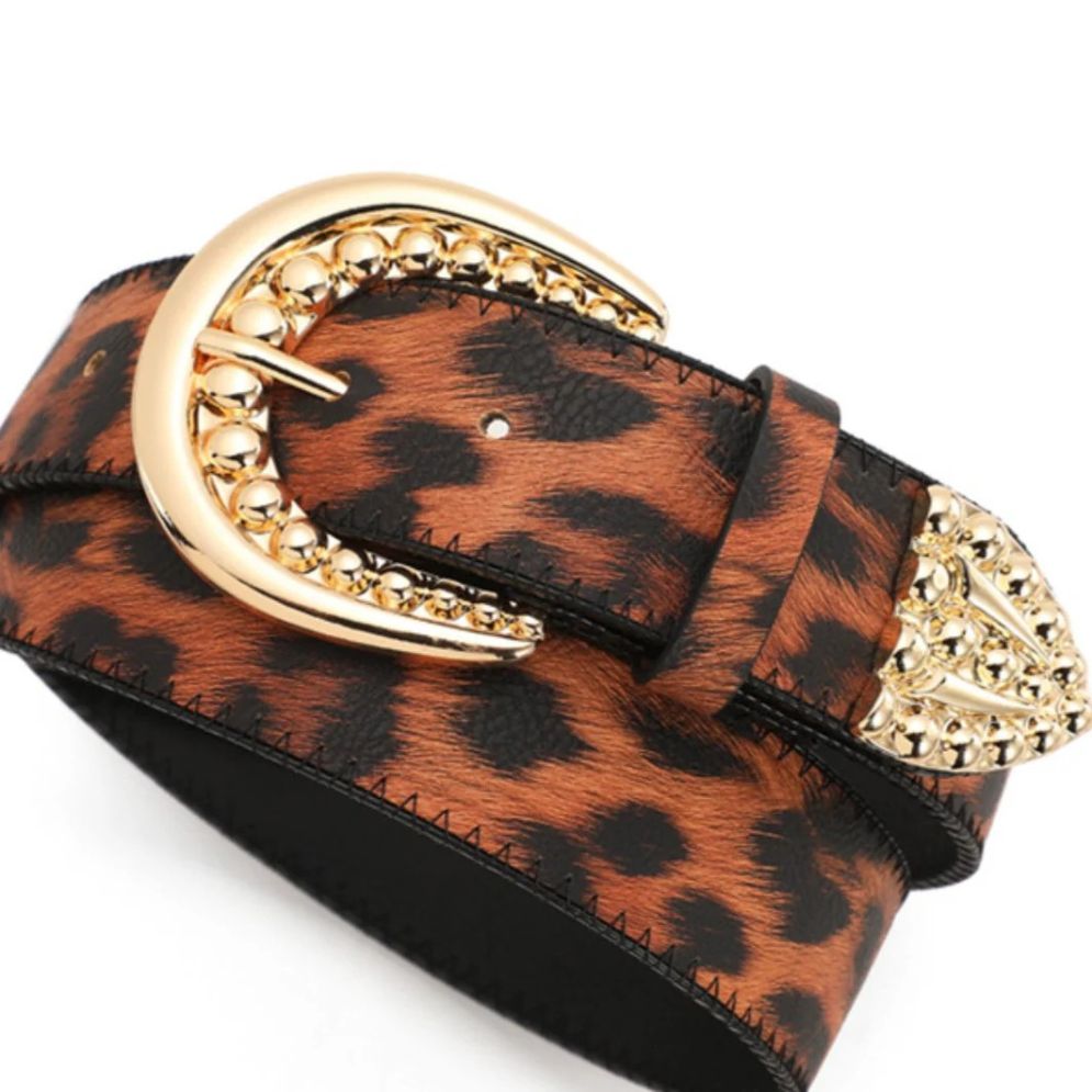 Ceinture à Imprimé Léopard Modèle Nali - La Ceinturerie
