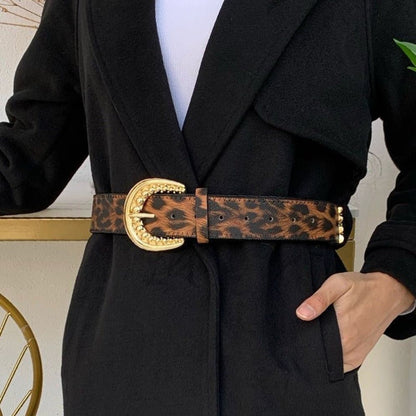 Ceinture à Imprimé Léopard Modèle Nali - La Ceinturerie