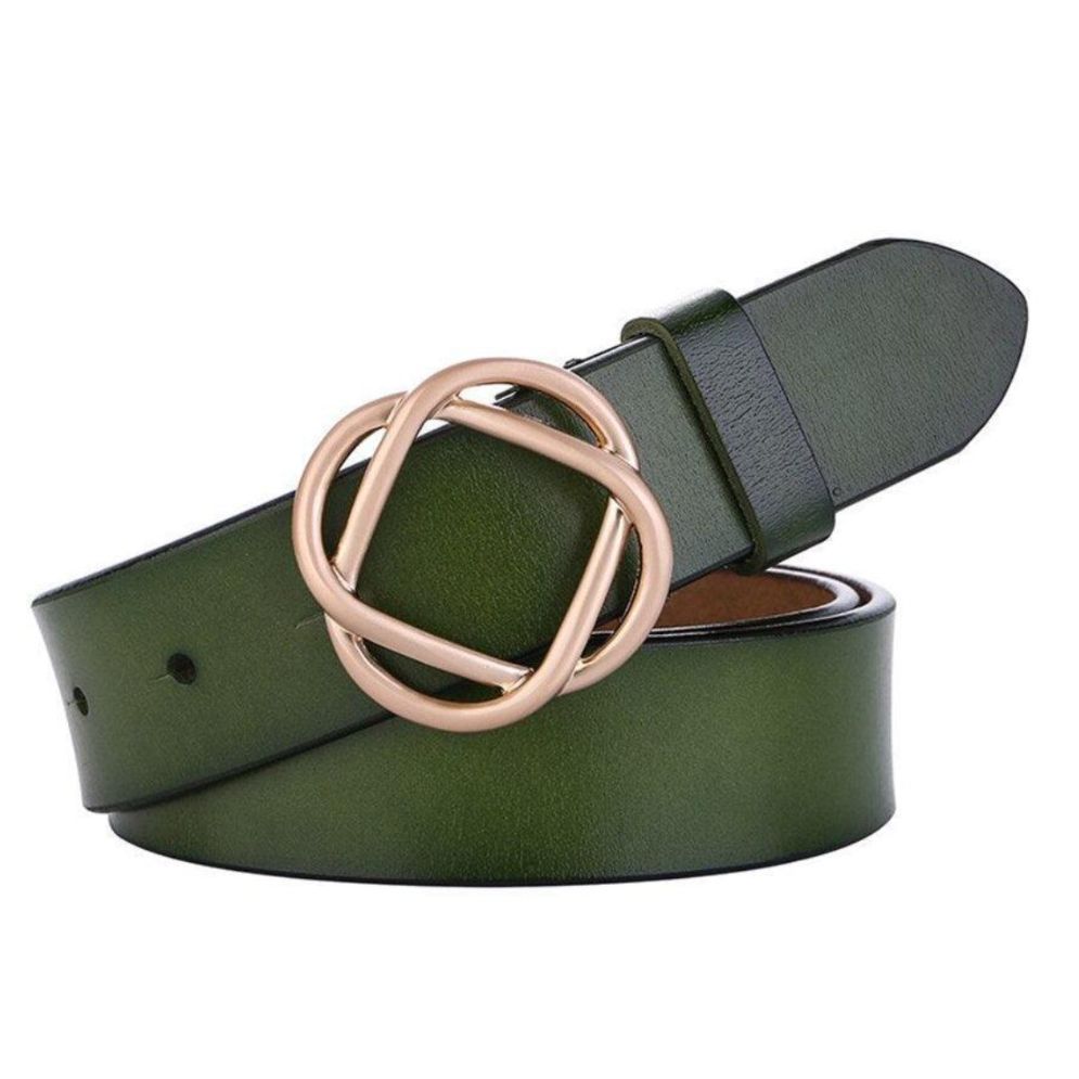 Ceinture À Motif Grand Cercle Doré - La Ceinturerie