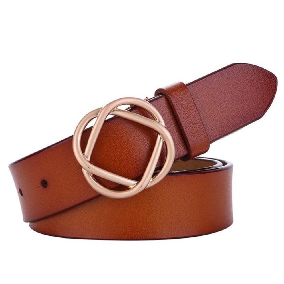 Ceinture À Motif Grand Cercle Doré - La Ceinturerie