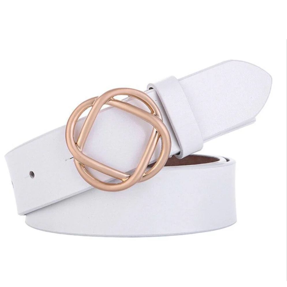 Ceinture À Motif Grand Cercle Doré - La Ceinturerie