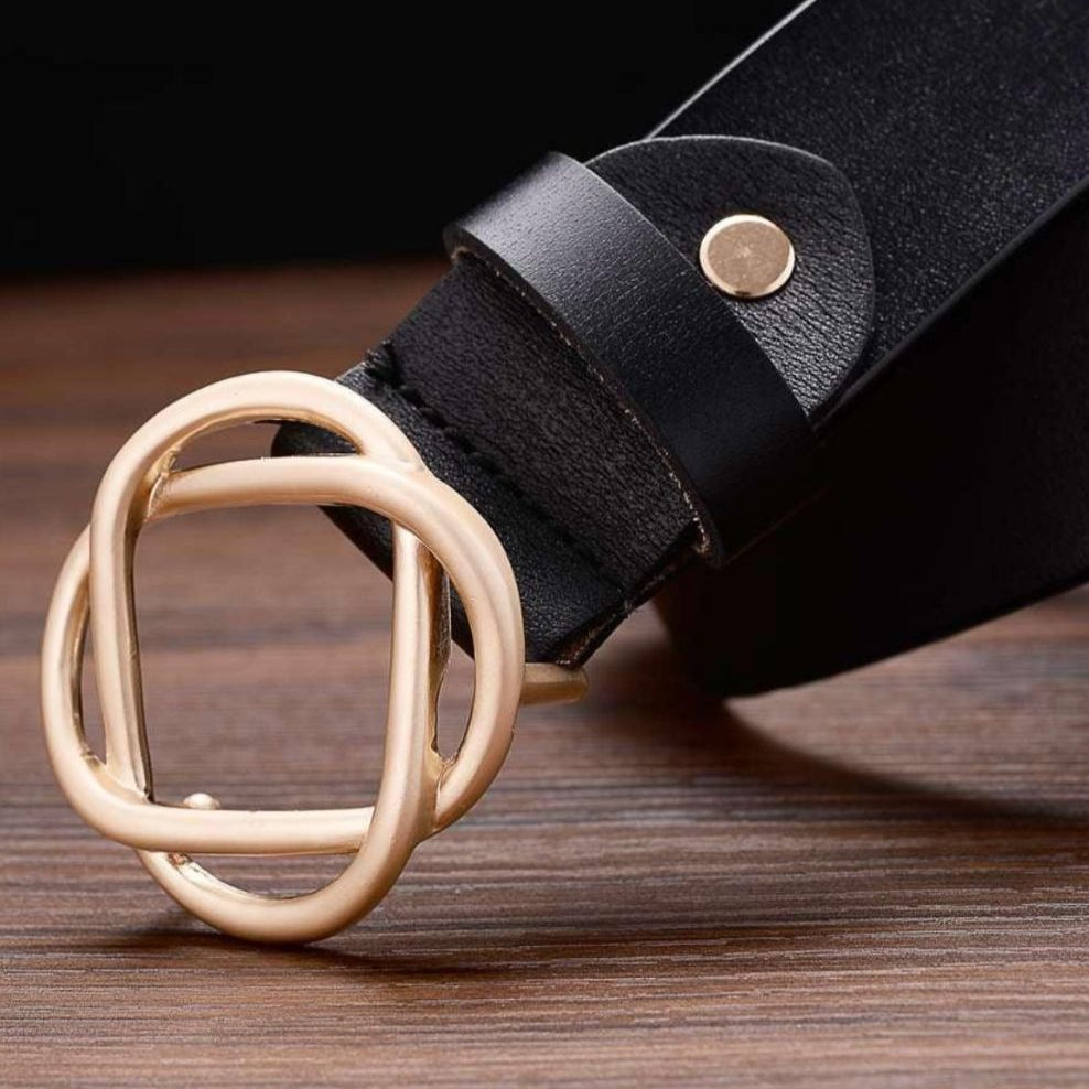 Ceinture À Motif Grand Cercle Doré