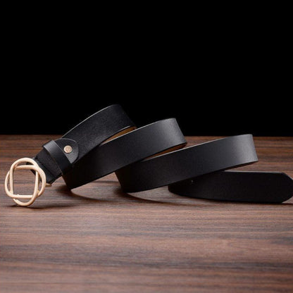 Ceinture À Motif Grand Cercle Doré - La Ceinturerie