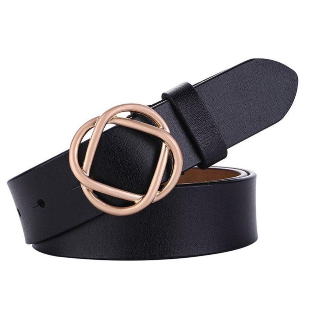 Ceinture À Motif Grand Cercle Doré - La Ceinturerie