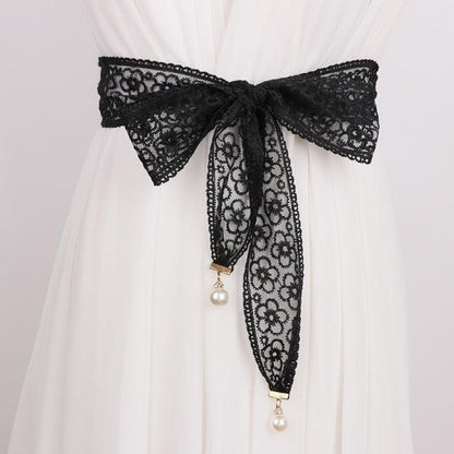 Ceinture à Nouer en Dentelle Modèle Selma - La Ceinturerie

