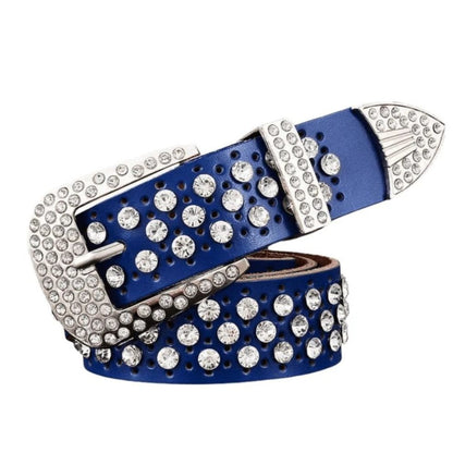 Ceinture à Strass en Cuir pour Femme Modèle Filauria - La Ceinturerie