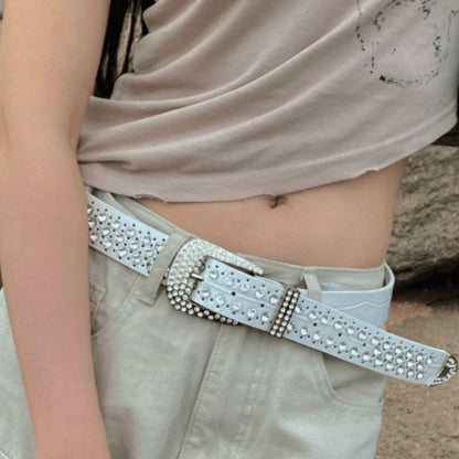 Ceinture à Strass en Cuir pour Femme Modèle Filauria - La Ceinturerie