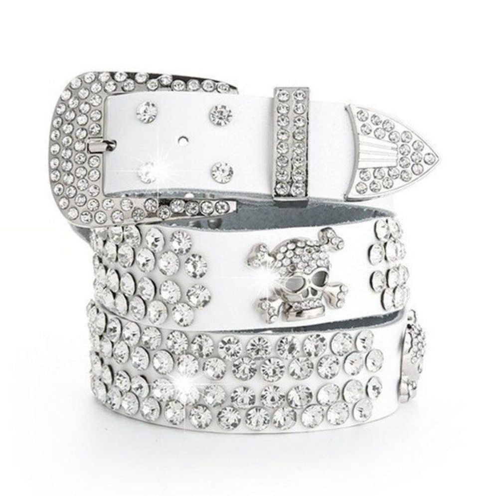 Ceinture à Strass en Cuir Femme Modèle Hokoupadia - La Ceinturerie