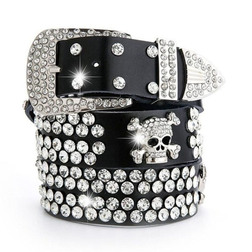 Ceinture à Strass en Cuir Femme Modèle Hokoupadia - La Ceinturerie