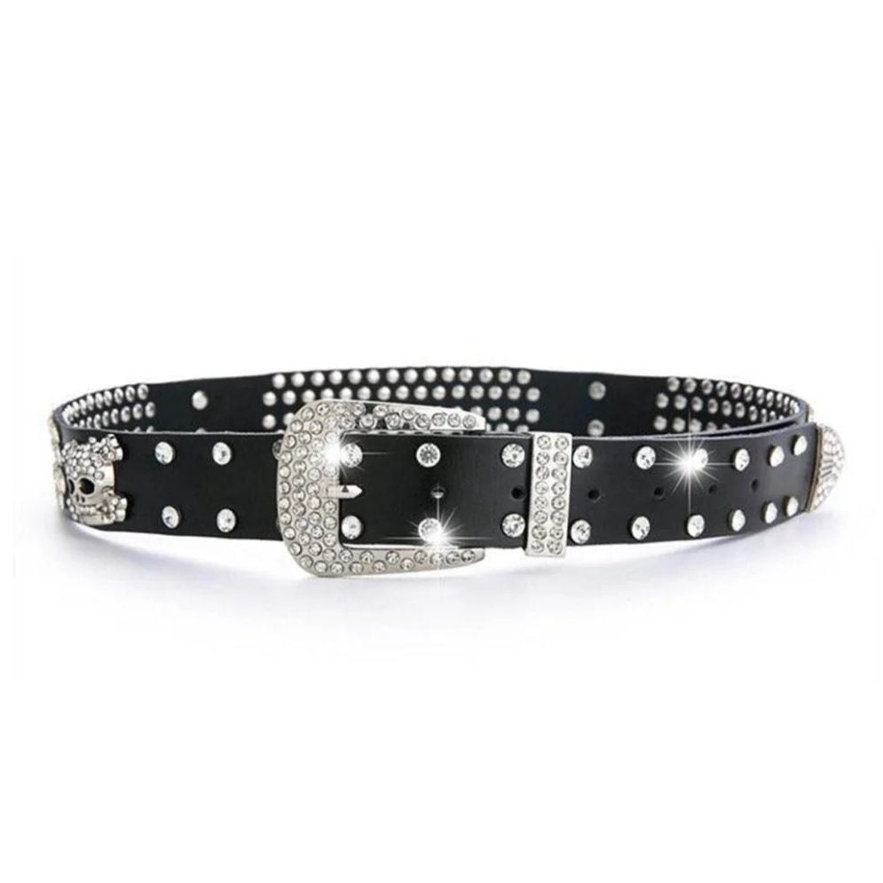 Ceinture à Strass en Cuir Femme Modèle Hokoupadia - La Ceinturerie