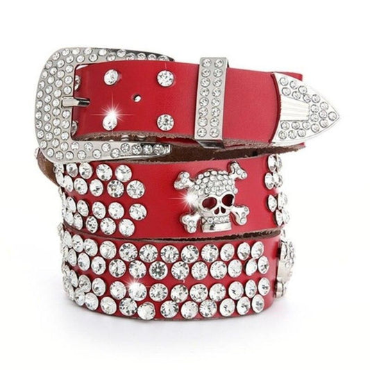 Ceinture à Strass en Cuir Femme Modèle Hokoupadia - La Ceinturerie