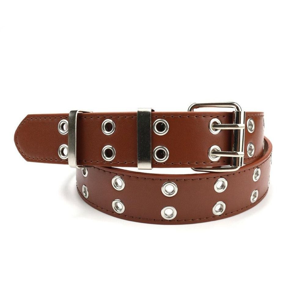 Ceinture Ajustable à Double Ardillon Fille ou Garçon Marron