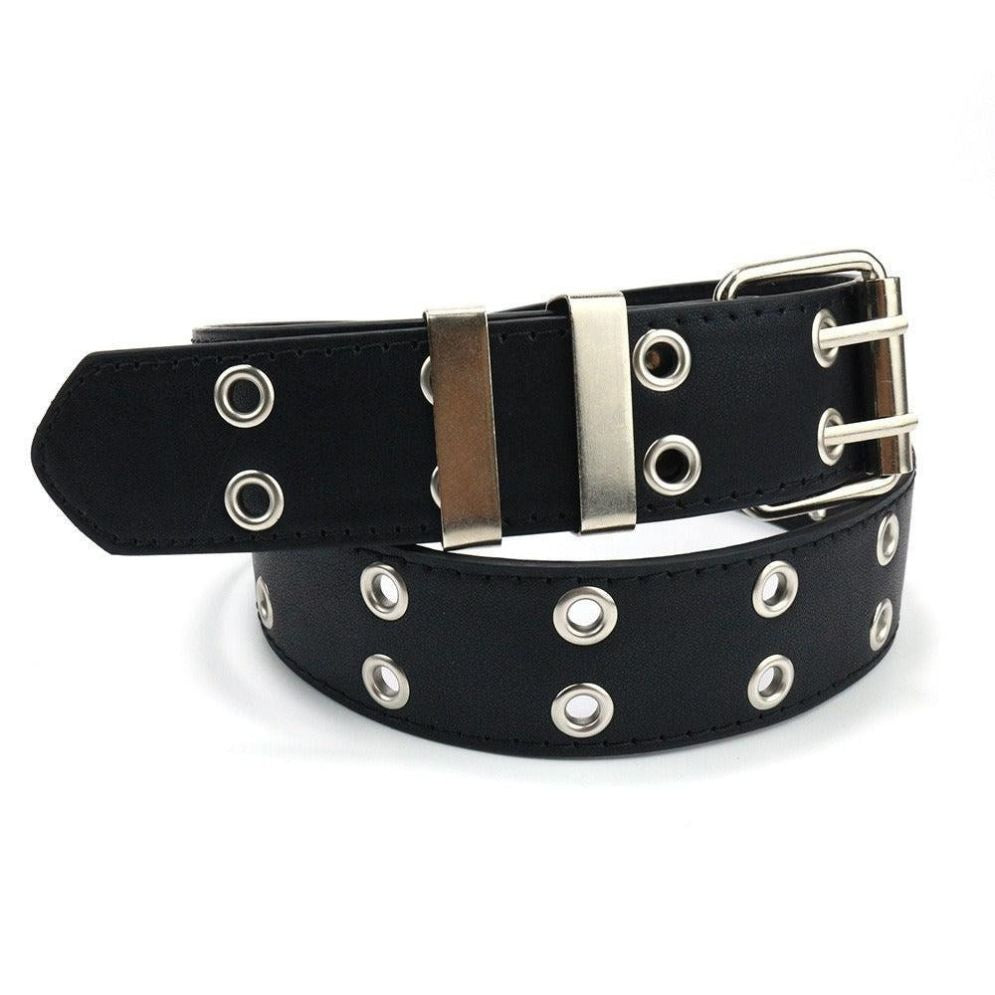 Ceinture Ajustable à Double Ardillon Fille ou Garçon Noire