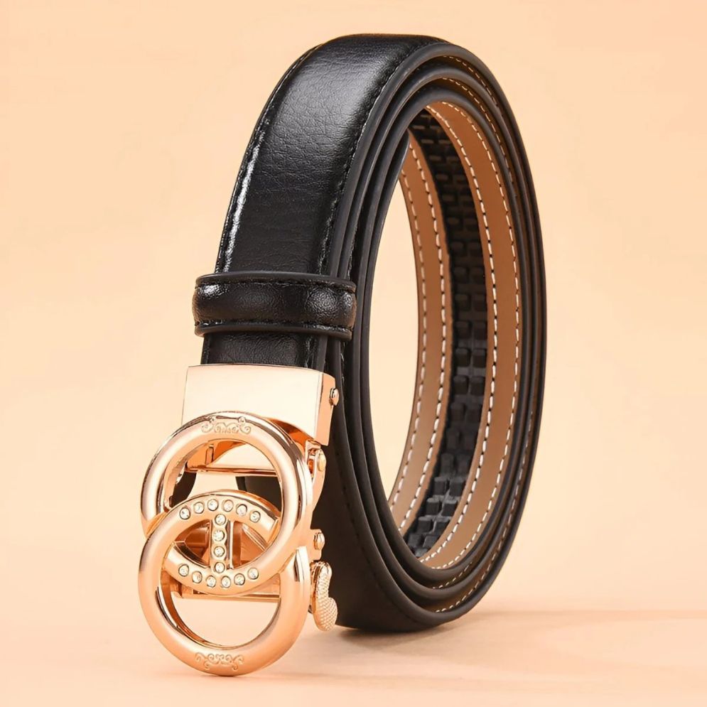 Ceinture Automatique Cuir Boucle Anneaux Modèle Mila - La Ceinturerie