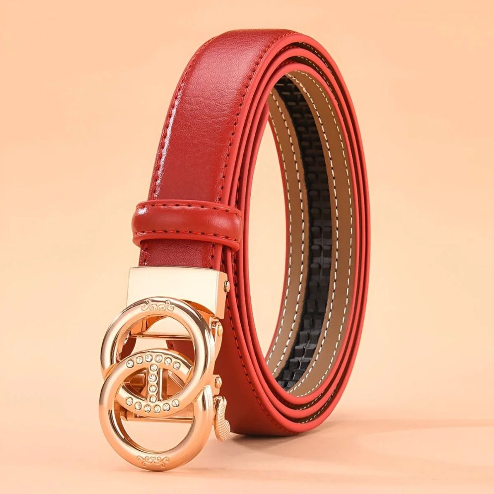 Ceinture Automatique Cuir Boucle Anneaux Modèle Mila - La Ceinturerie