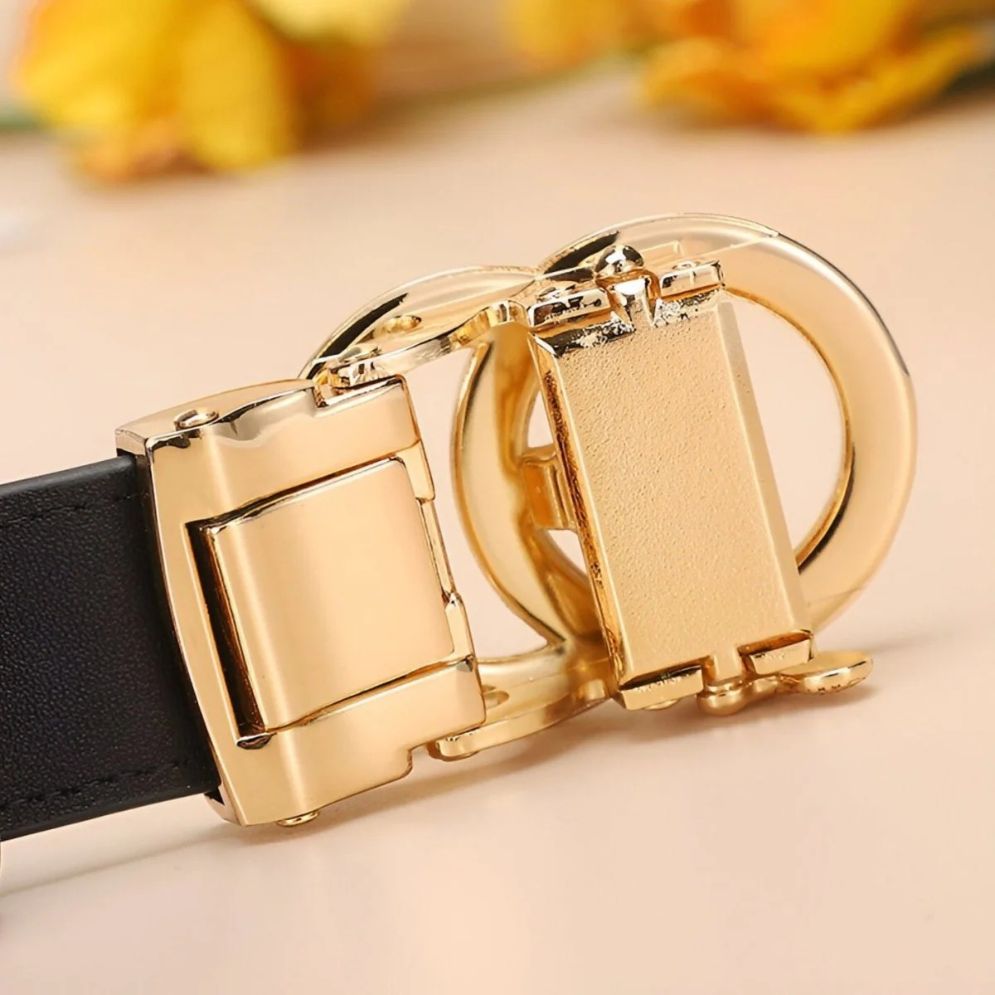 Ceinture Automatique Cuir Boucle Anneaux Modèle Mila - La Ceinturerie