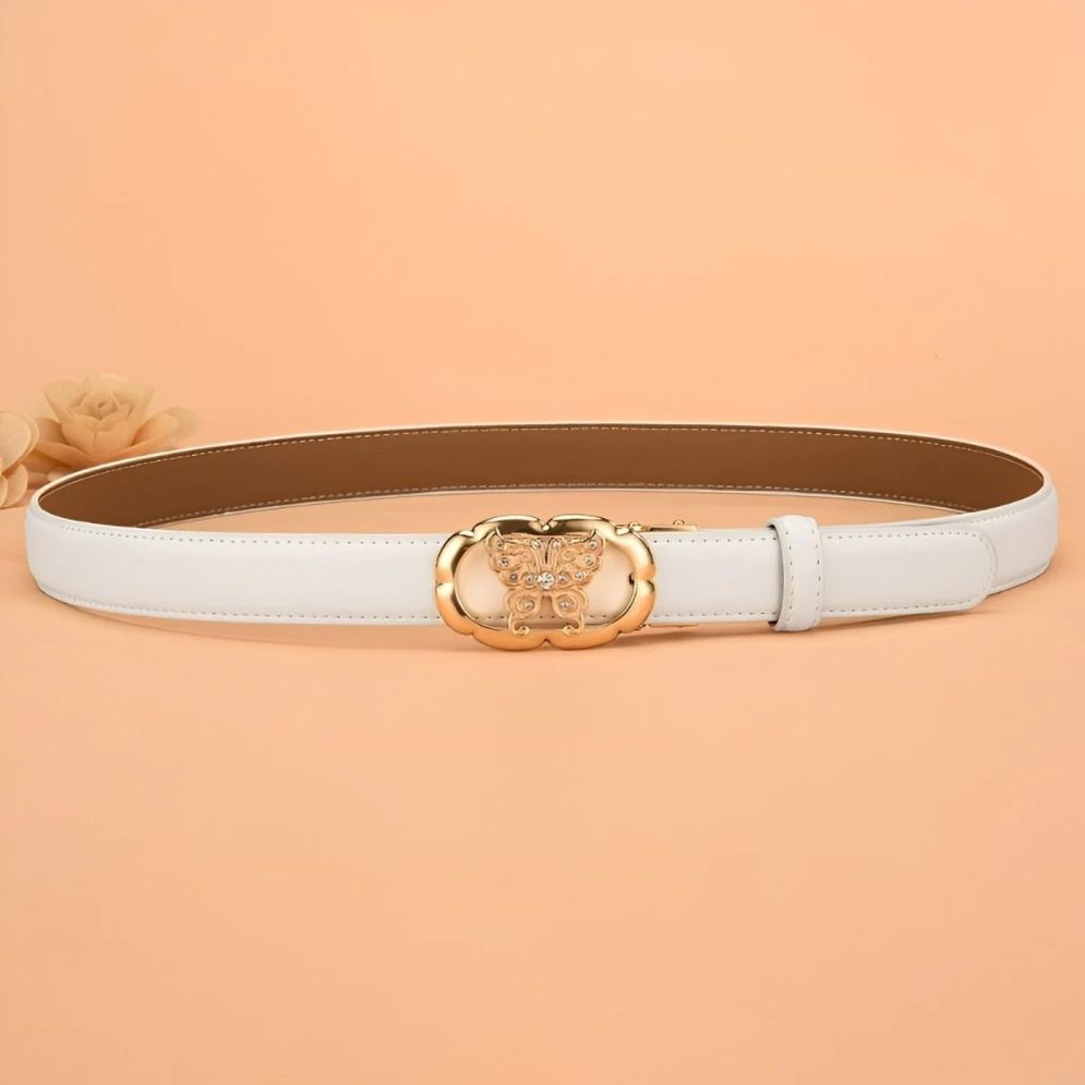Ceinture Automatique Cuir Boucle Papillon Modèle Anni - La Ceinturerie