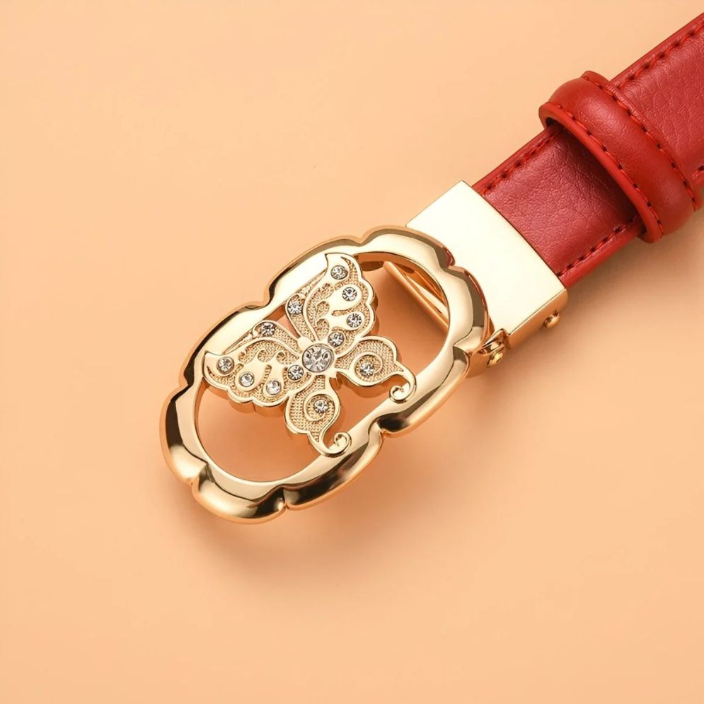 Ceinture Automatique Cuir Boucle Papillon Modèle Anni - La Ceinturerie