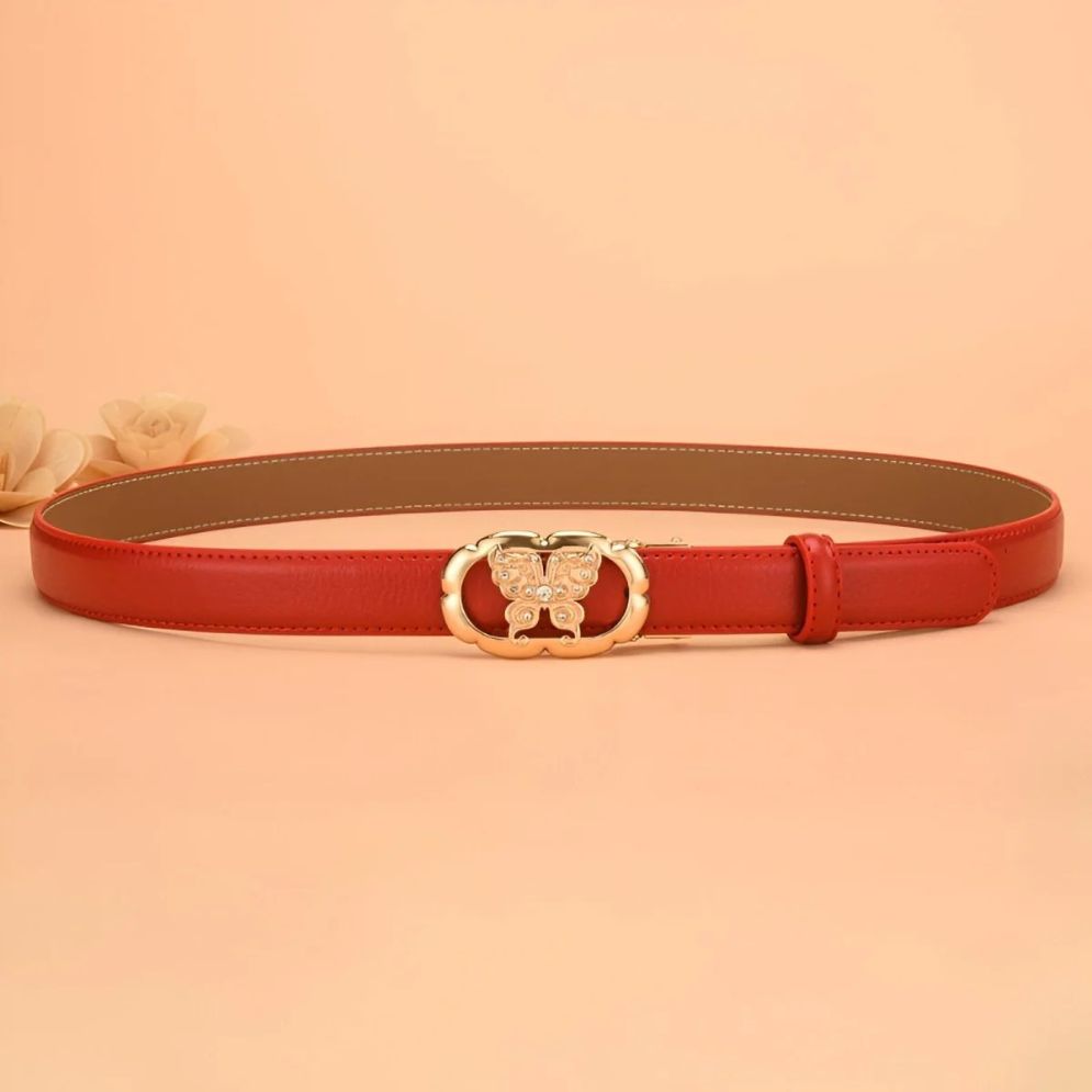 Ceinture Automatique Cuir Boucle Papillon Modèle Anni - La Ceinturerie