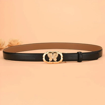 Ceinture Automatique Cuir Boucle Papillon Modèle Anni - La Ceinturerie