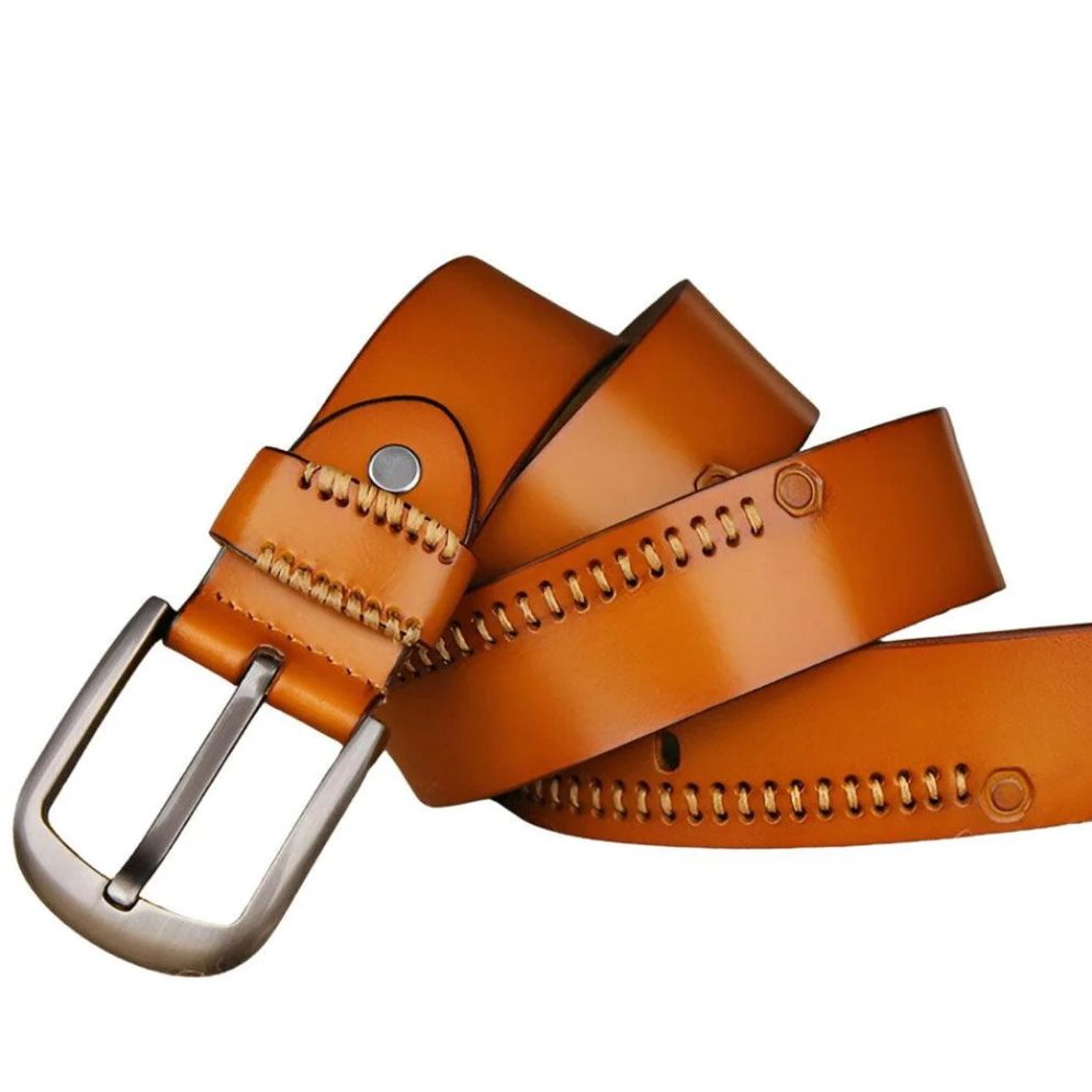Ceinture Coutures Apparentes Cuir Homme Modèle Injia - La Ceinturerie