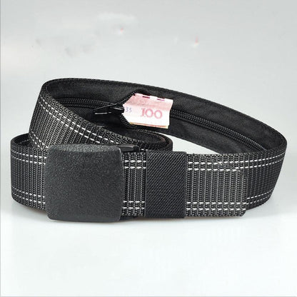 Ceinture Cache Billets Nylon pour Homme Modèle Tengiz - La Ceiturerie