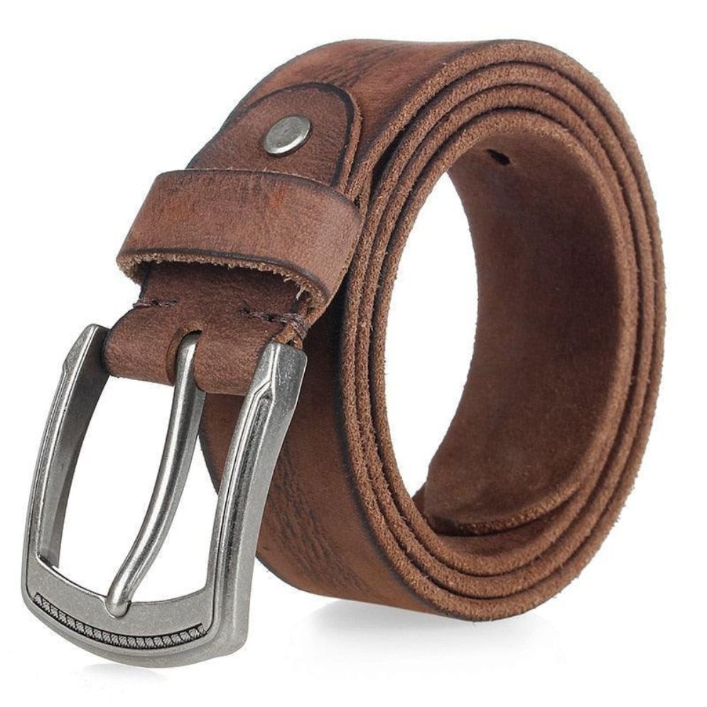 Ceinture Casual en Cuir Aspect Usé pour Homme Modèle Gaëtan - La Ceinturerie